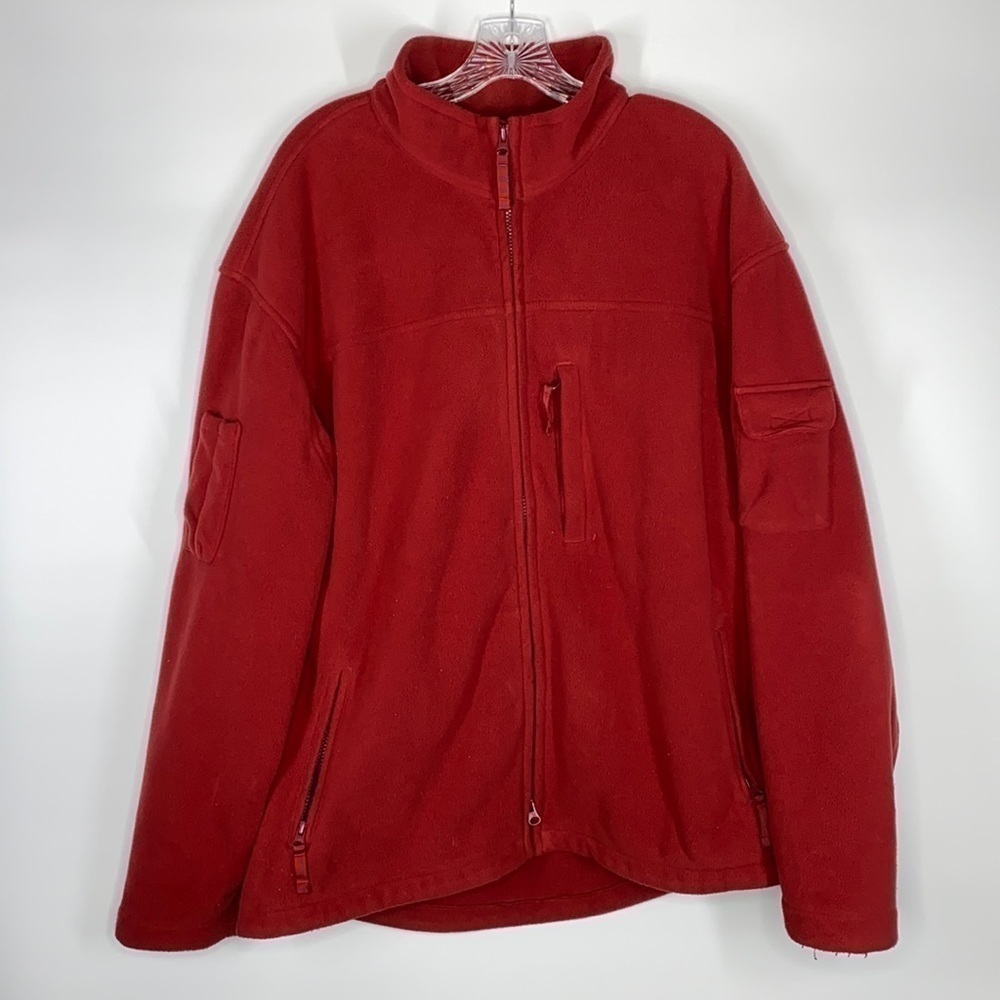 Duluth Trading Red Full Zip Fleece Jacket Thick Size XL